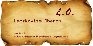 Laczkovits Oberon névjegykártya